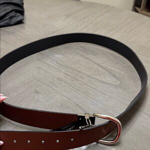 Torrid brown and black reversible belt with Silver Buckle